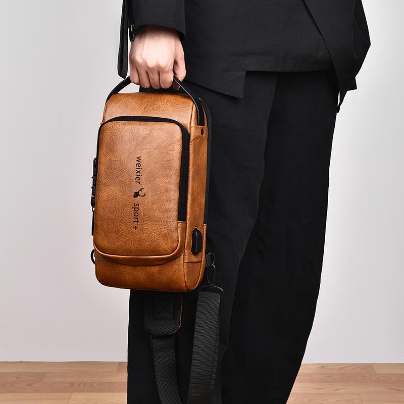 Waterproof Anti Theft Crossbody Backpack For Men - Black 3