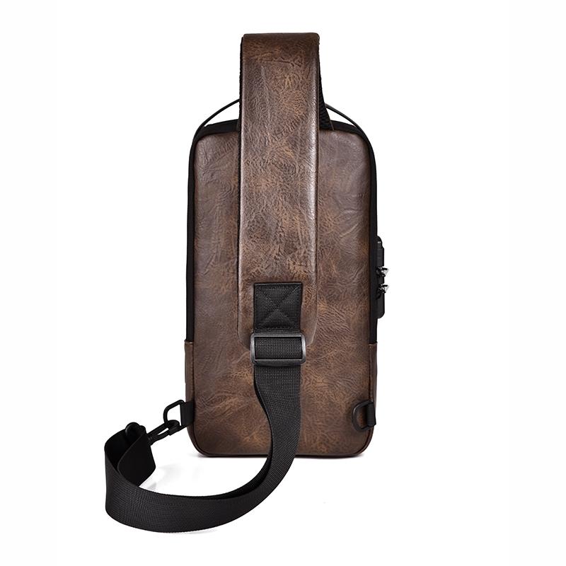 Waterproof Anti Theft Crossbody Backpack For Men - Black 14