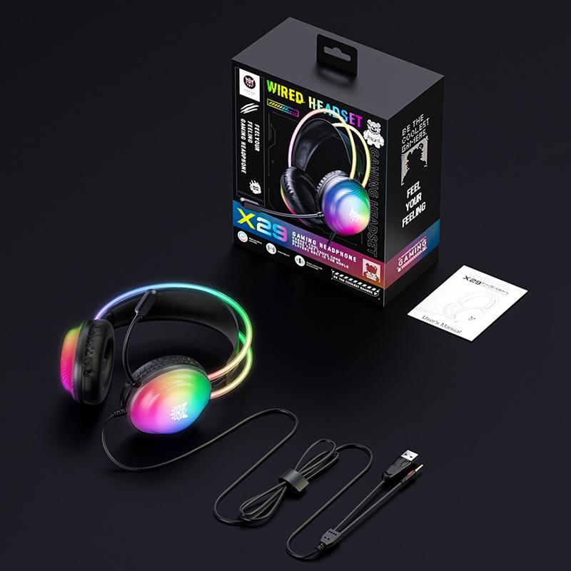 Rgb Wired Gaming Headset 2.2M Cable Black 10