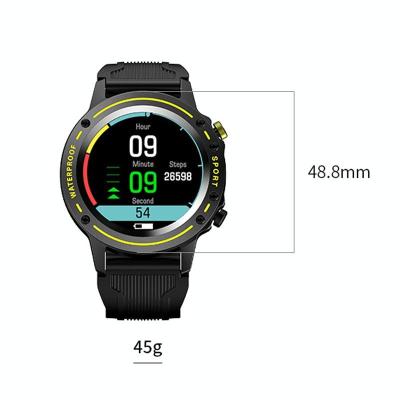 Waterproof Bluetooth Bracelet With Hr And Temperature Tracking - Yellow 4