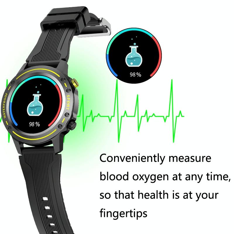 Waterproof Bluetooth Bracelet With Hr And Temperature Tracking - Yellow 5