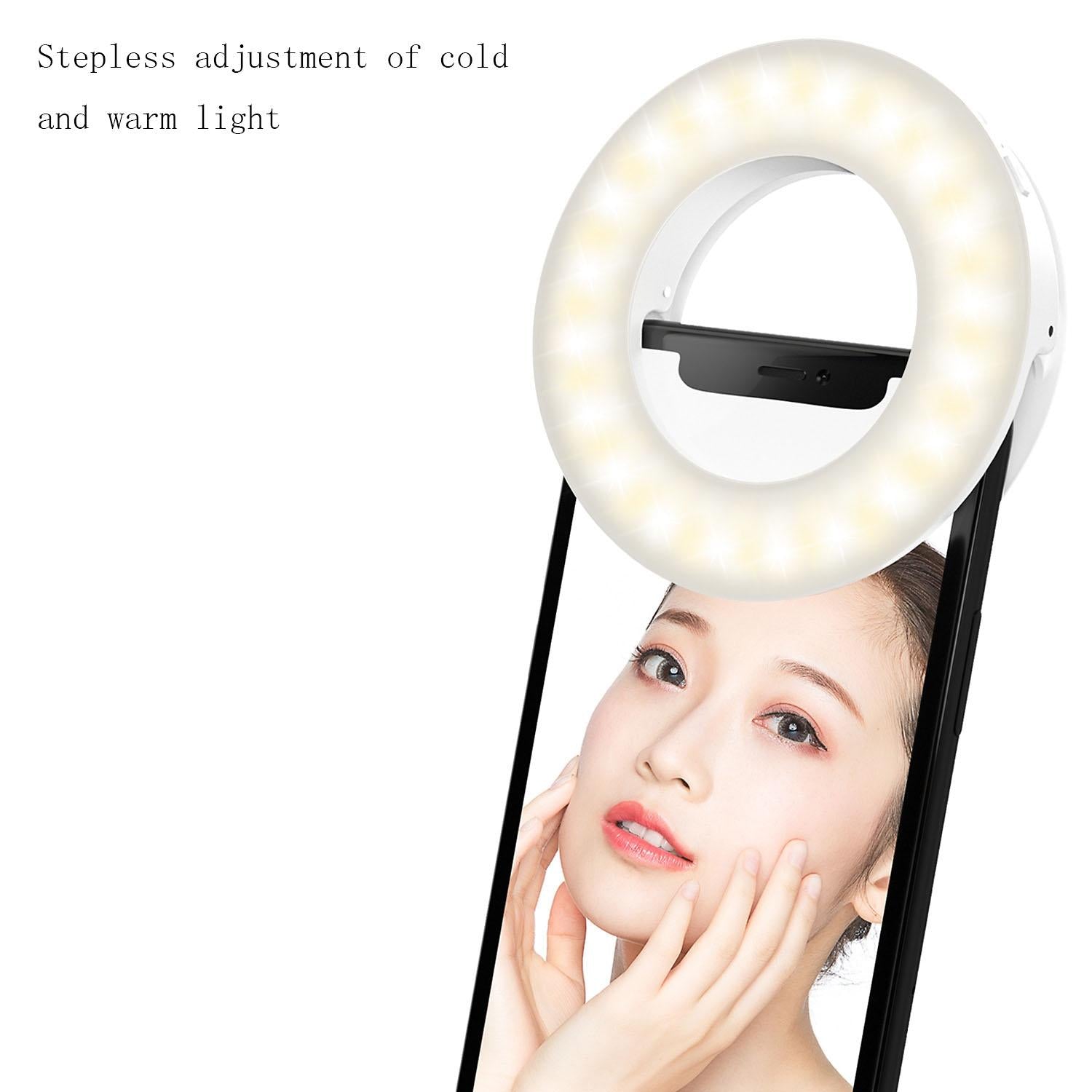 Selfie Ring Light for Mobile Phones - Beauty Enhancer - White 5