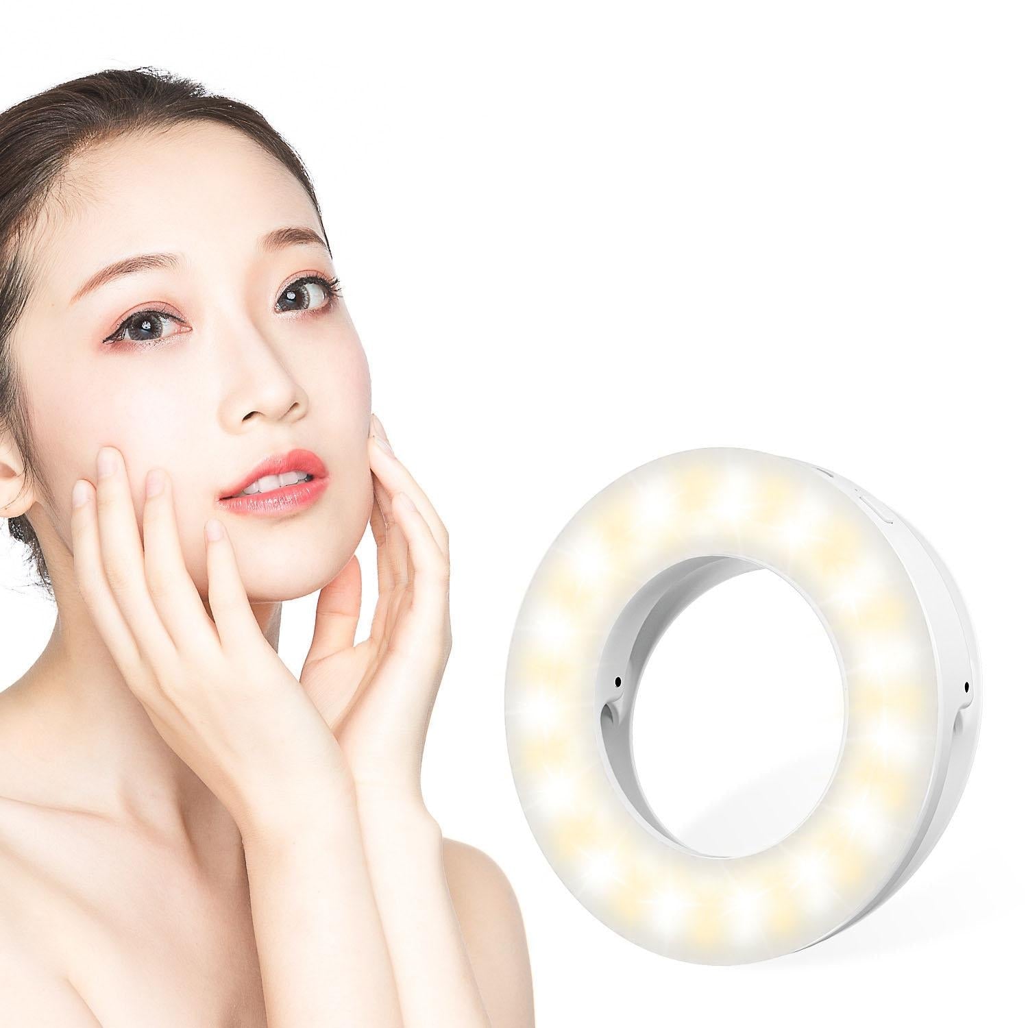 Selfie Ring Light for Mobile Phones - Beauty Enhancer - White 8