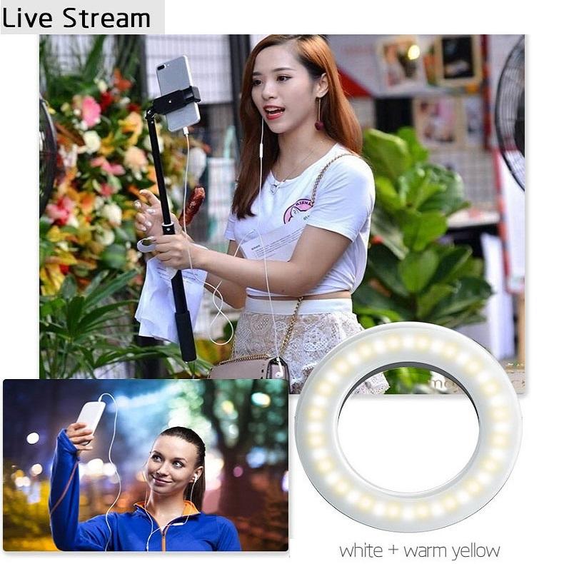 Selfie Ring Light for Mobile Phones - Beauty Enhancer - White 9