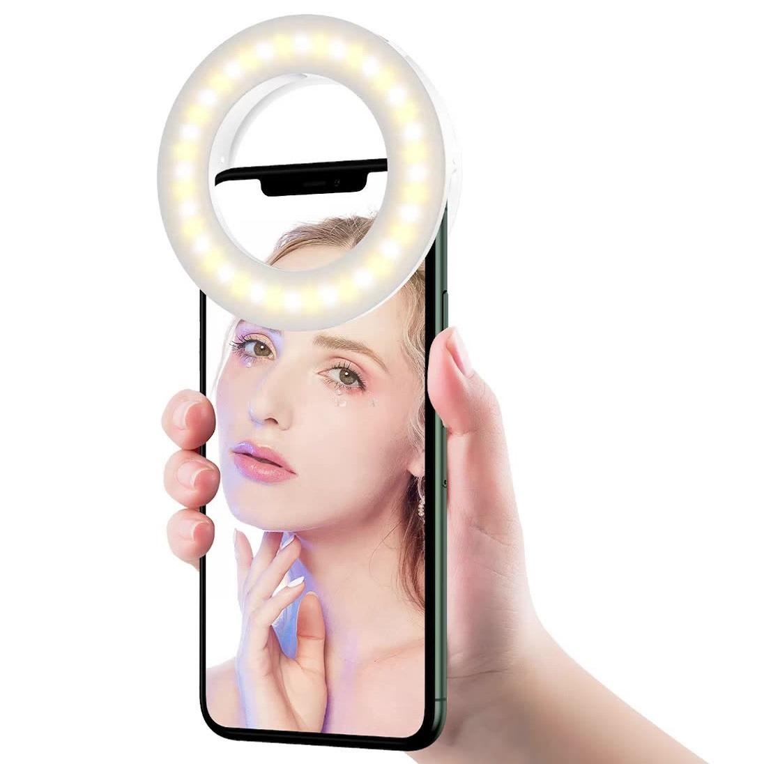 Selfie Ring Light for Mobile Phones - Beauty Enhancer - White 13