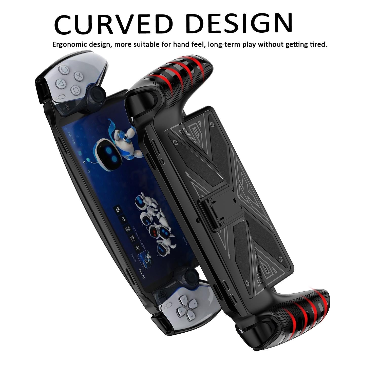 Protective Case Cover with Stand for Sony Playstation Portal - Black 6