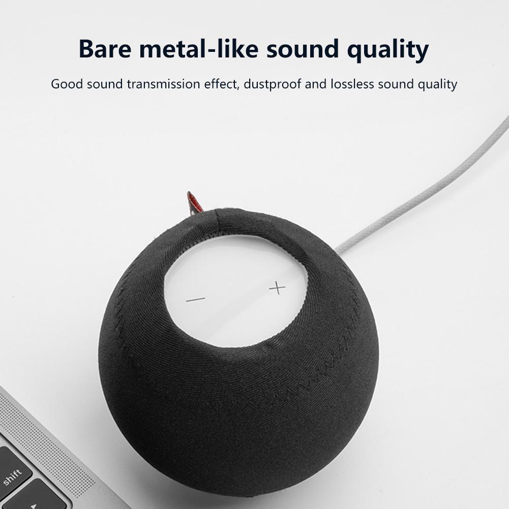 Protective Cloth Cover for Homepod Mini Speaker - Set of 2 - Light Gray 5