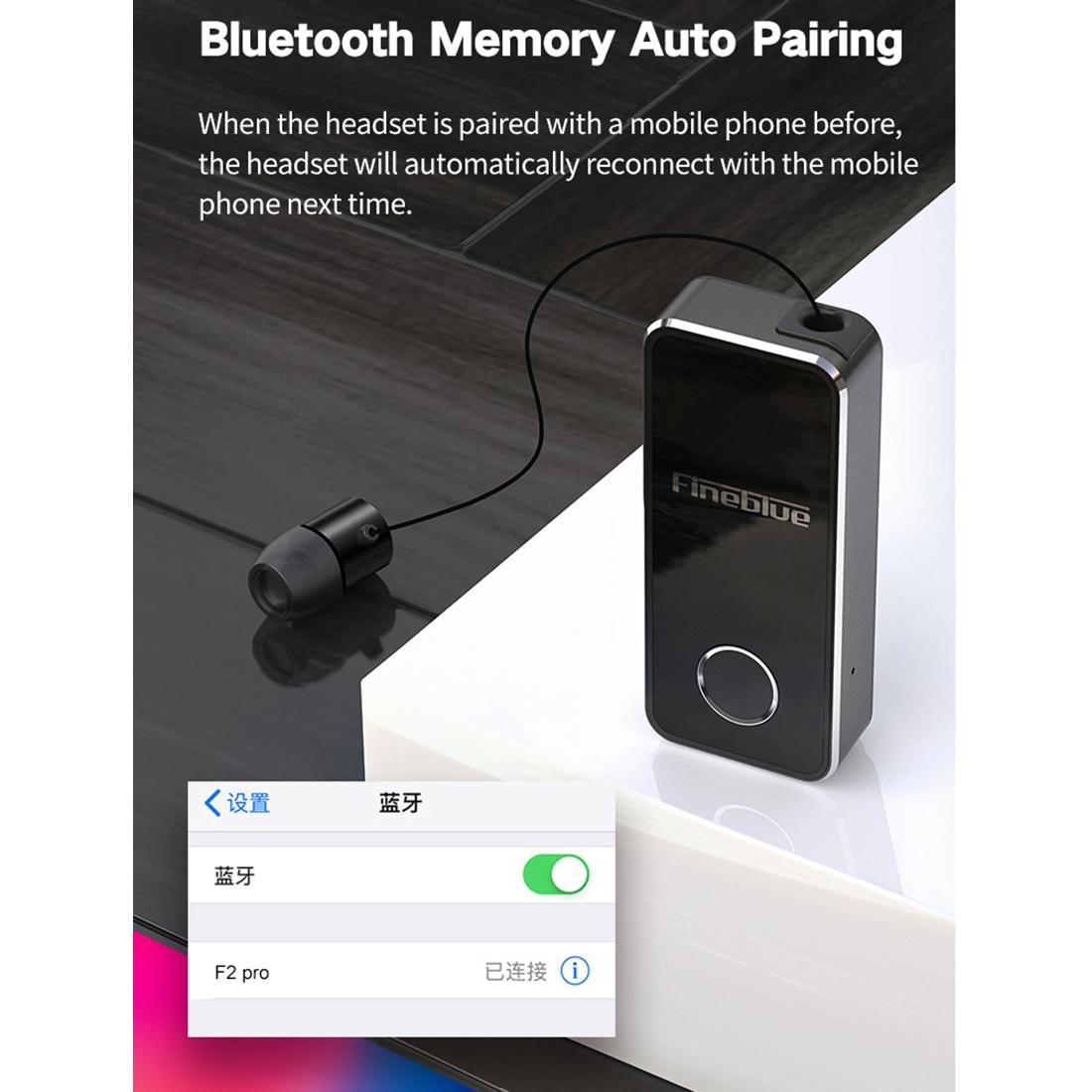 Wireless Bluetooth Earphone with Vibrating Alert and Clip - White 12
