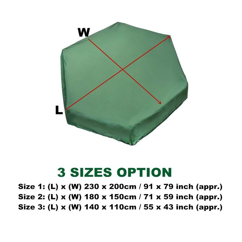 Waterproof Hexagonal Toy Cover - Uv & Dust-proof - 230x200cm - Green 4