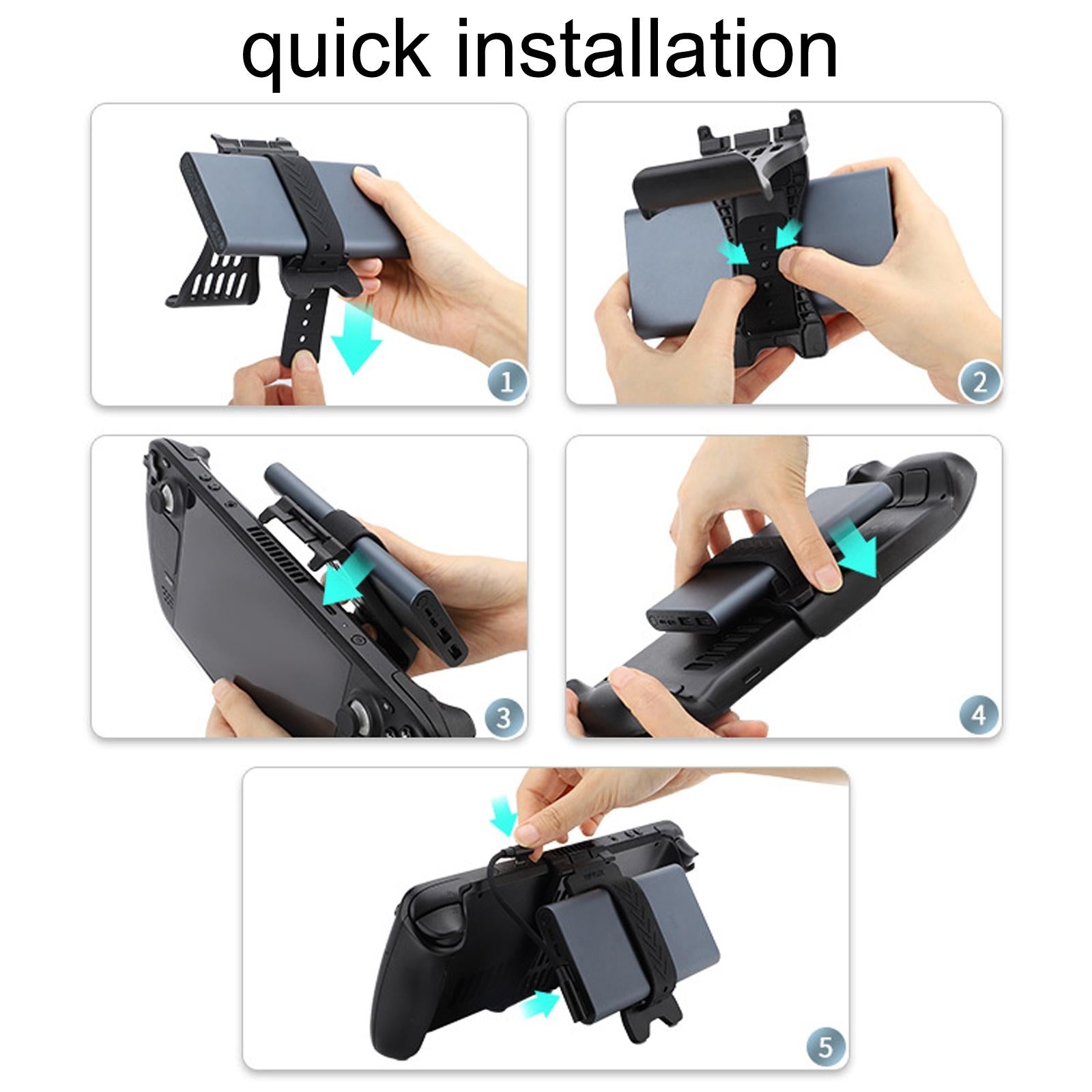 Steam Deck Charging Base for Mobile Power and Desktop Bracket - Black 10