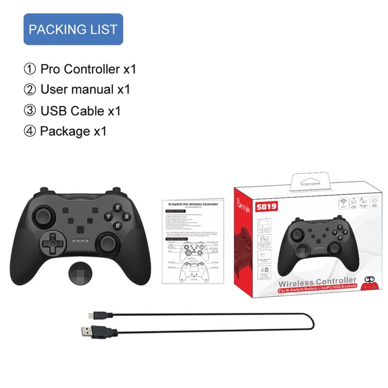 Wireless Bluetooth Game Console Handle for Nintendo Switch with Vibrating Gyroscope - Black 8