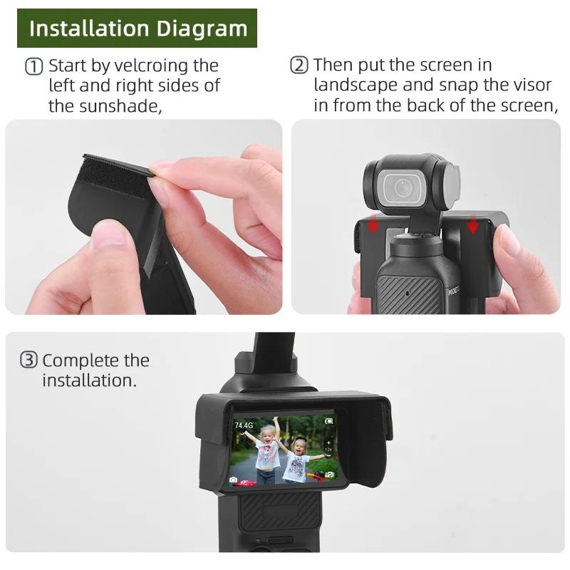 Portable Sunshade Hood for Dji Pocket 3 Screen Protection 10
