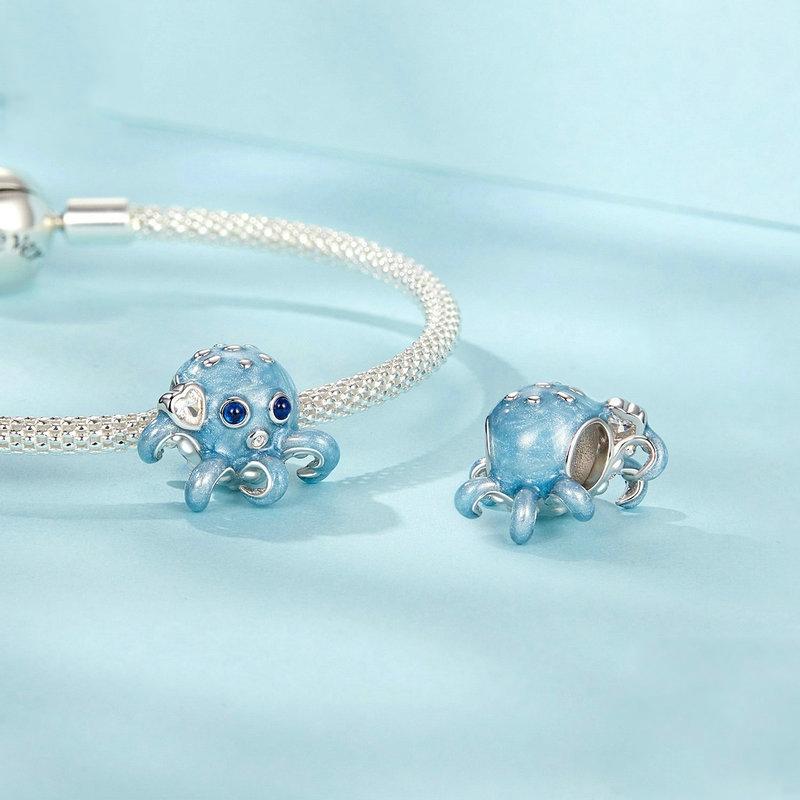 925 Sterling Silver Ocean Octopus Diy Beads 3