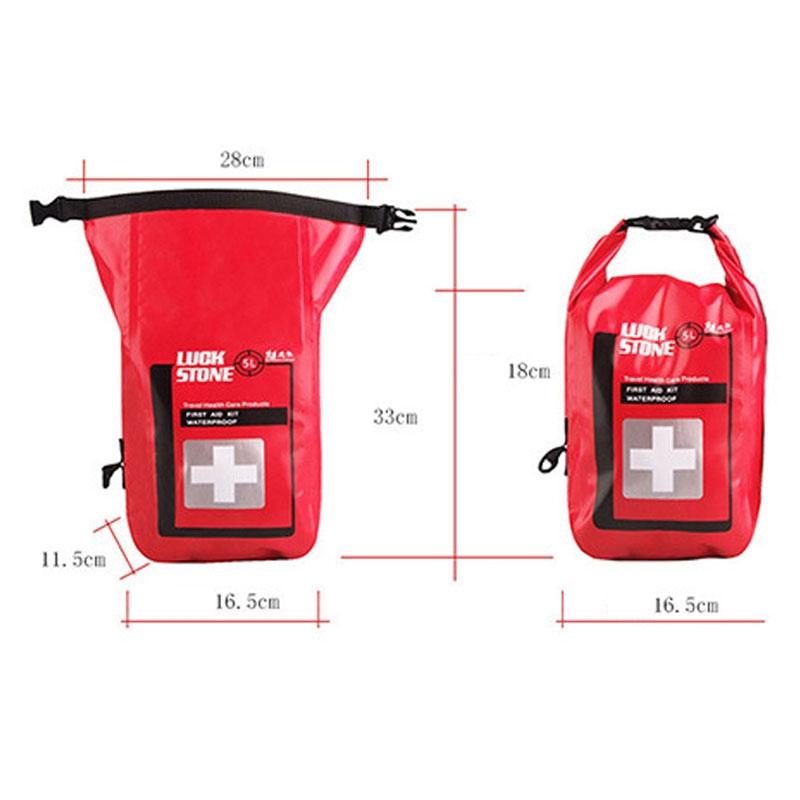 Waterproof 5L First Aid Bag For Outdoor Adventures Red 4