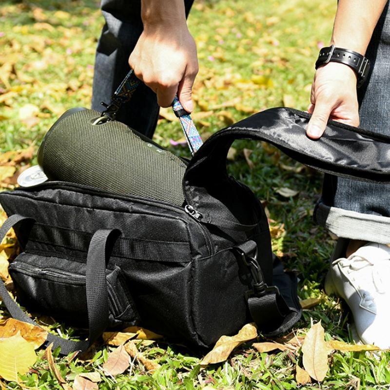 Double Zipper Speaker Storage Bag for Jbl Xtreme - Adjustable Black 7