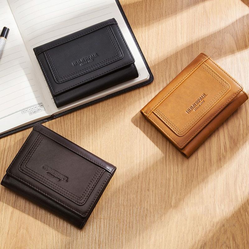 Rfid-blocking Leather Men Wallet with Multi-card Slots and Zipper Coin Pocket - Black 3