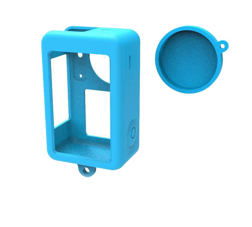 Protective Silicone Case with Lens Cap for Dji Action 3 - Black 11