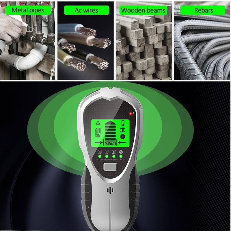 4-in-1 Multifunctional Digital Wall Detector - Silver / Black 6
