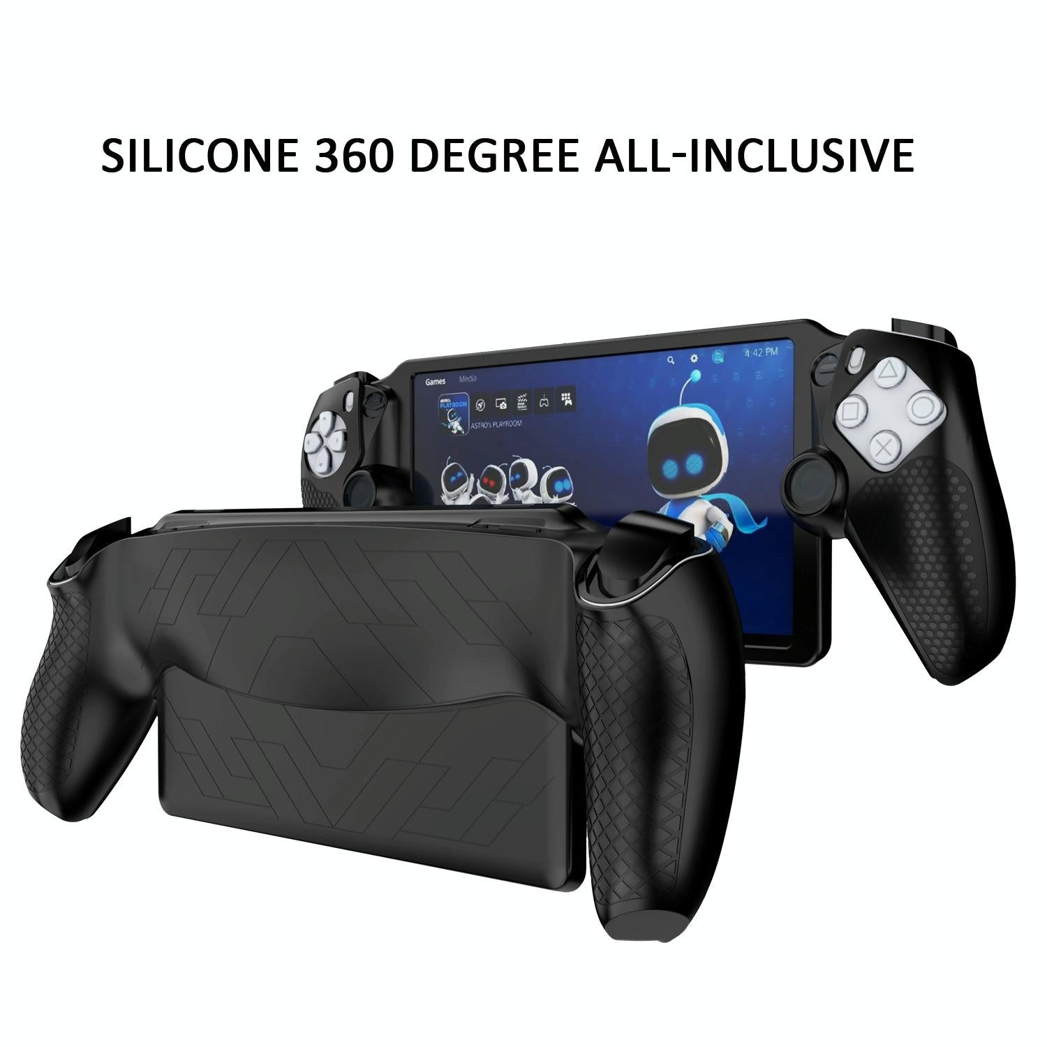 Protective Cover for Sony Ps Portal Game Console - All-inclusive Oil Spray Case - Black 3