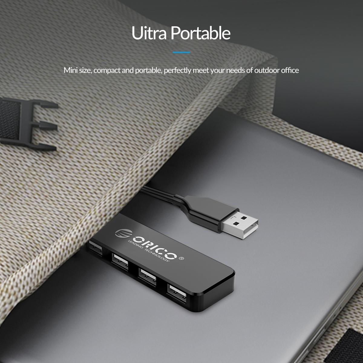 4-Port Usb 2.0 Hub Converter Black 3