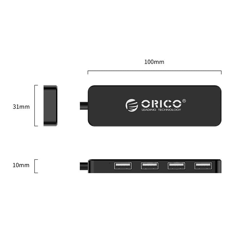 4-Port Usb 2.0 Hub Converter Black 4