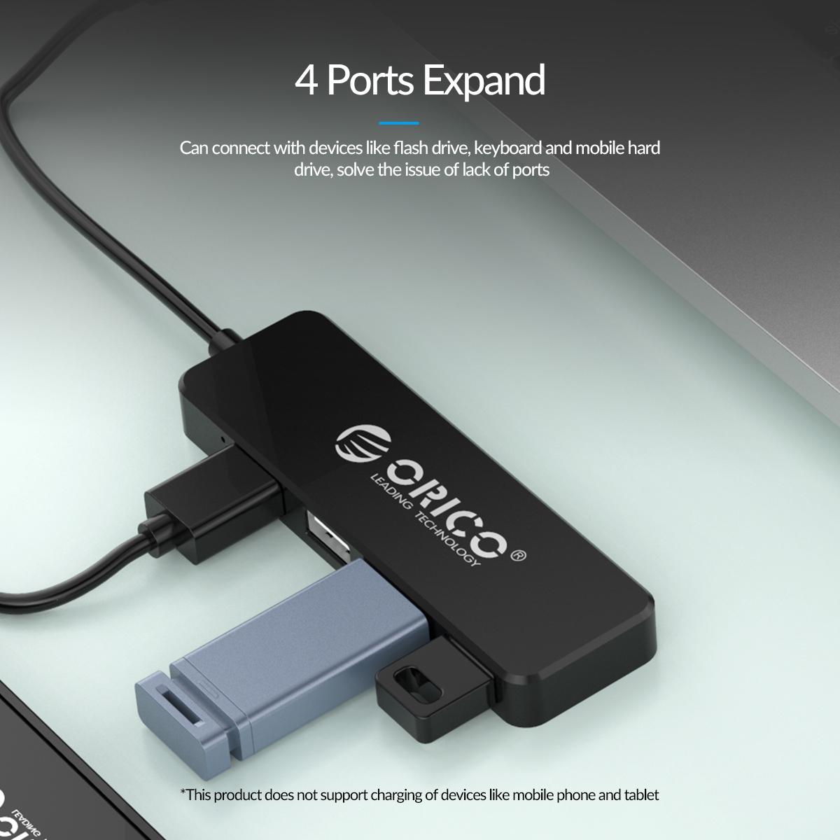4-Port Usb 2.0 Hub Converter Black 6