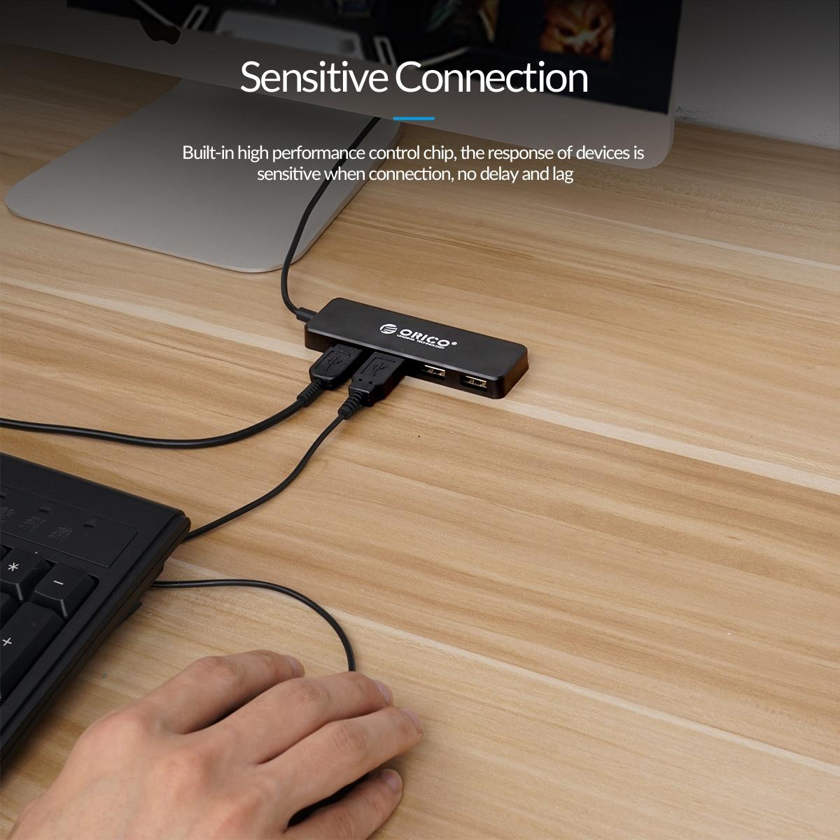 4-Port Usb 2.0 Hub Converter Black 7