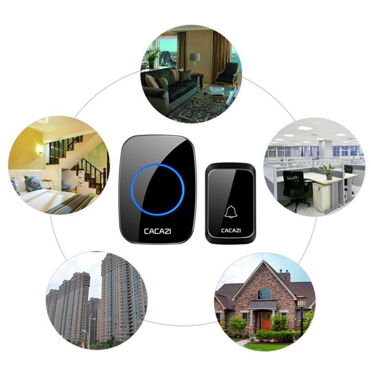 Wireless Waterproof Doorbell Cacazi A06 Dc 1 To 2 Battery Smart Home - White 4