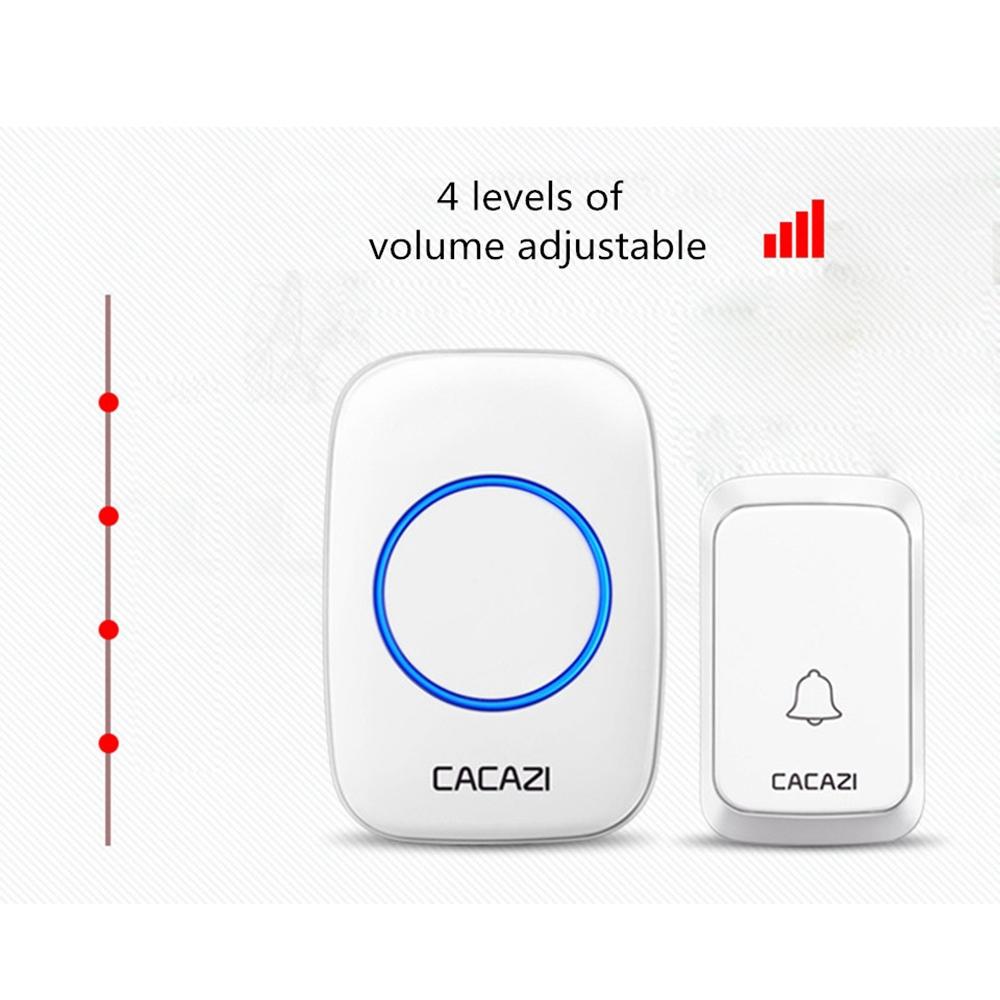 Wireless Waterproof Doorbell Cacazi A06 Dc 1 To 2 Battery Smart Home - White 9