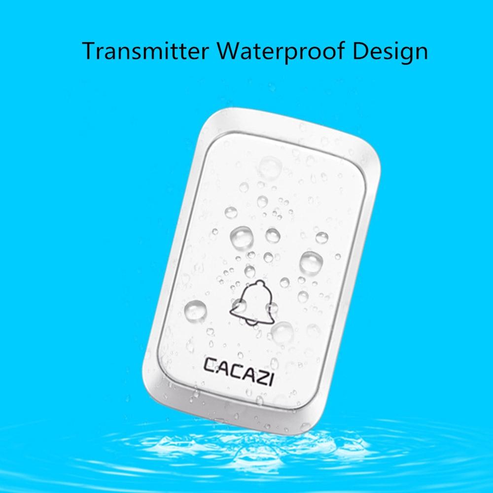 Wireless Waterproof Doorbell Cacazi A06 Dc 1 To 2 Battery Smart Home - White 11