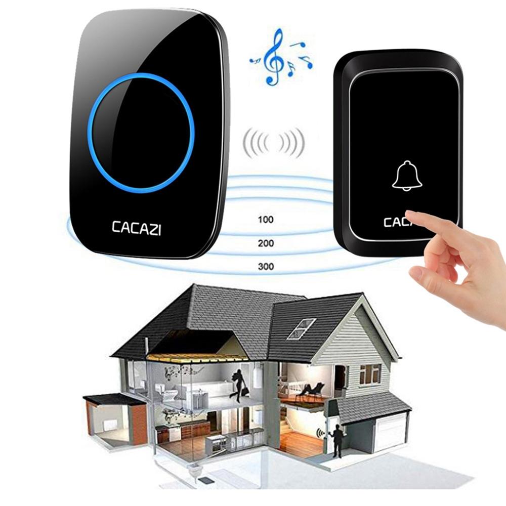 Wireless Waterproof Doorbell Cacazi A06 Dc 1 To 2 Battery Smart Home - White 12
