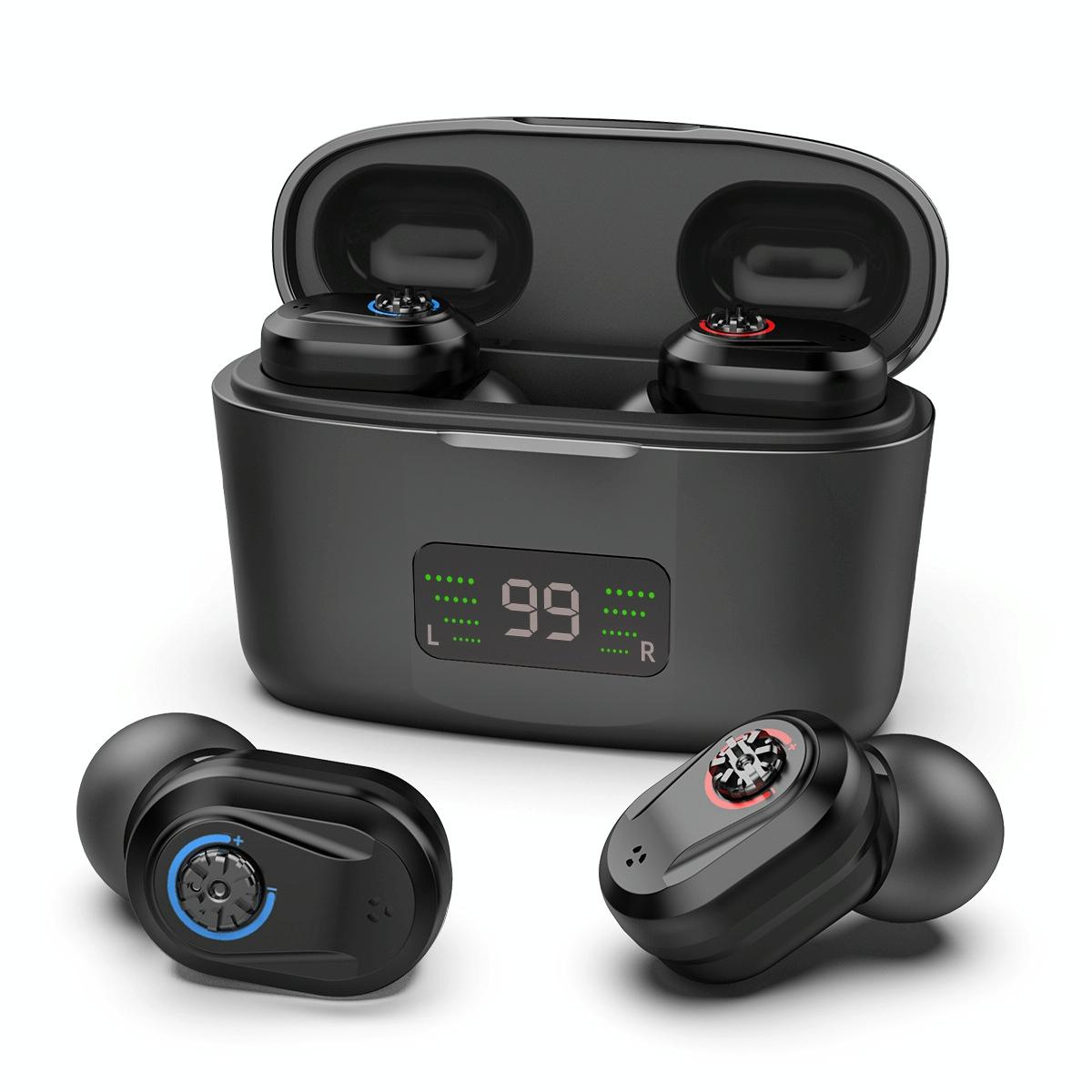 Digital Display In Ear Hearing Aid Earphone - Black 3