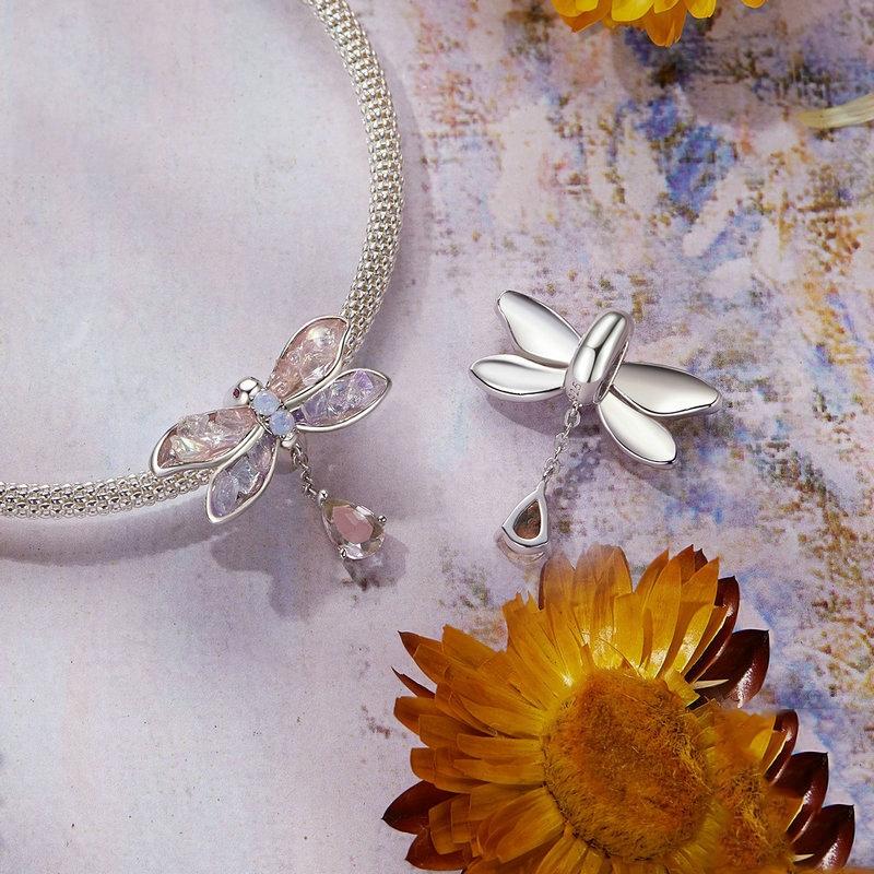 925 Sterling Silver Dragonfly Tassel Beads 4
