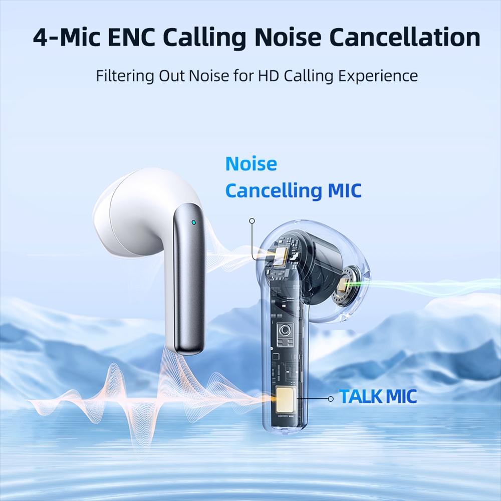 Jpods Dual Mic Bluetooth Earphones with Noise Reduction for Calls - Black 5