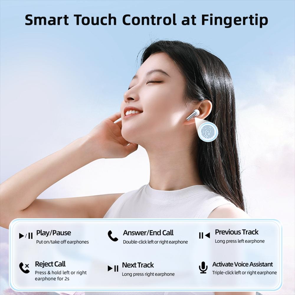Jpods Dual Mic Bluetooth Earphones with Noise Reduction for Calls - Black 10