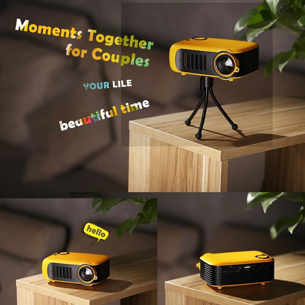 Mini Home Theater Hd Projector - 1000 Lumens 320X240P White 7