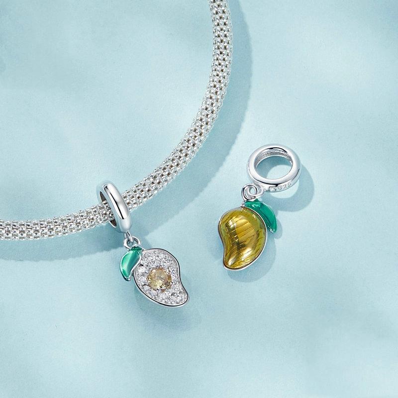 925 Sterling Silver Mango Bracelet Pendant 3