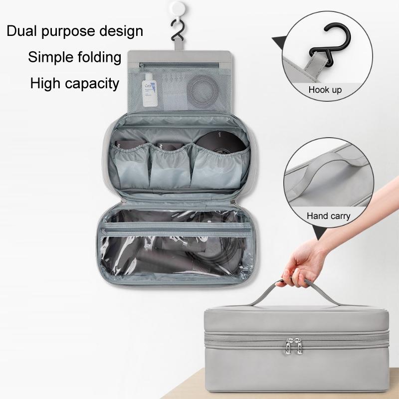 Multifunctional Leather Storage Bag for Dyson Airwrap - Grey 6