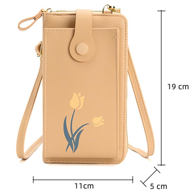 Floral Single Shoulder Cell Phone Bag For Women - Blue 4