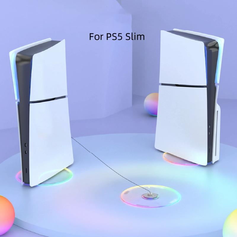 Vertical Storage Bracket for Ps5 Slim - Simple Rgb Colourful Transparent 3