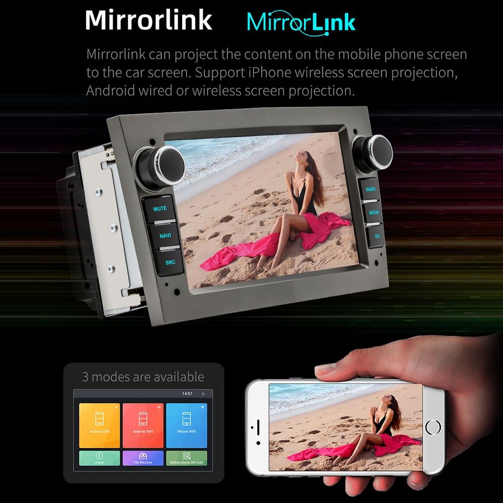 7 Inch Car Mp5 Player With Dab Function & Carplay / Android Auto For Opel - 1Gb + 16Gb - 1Gb + 16Gb Black 13