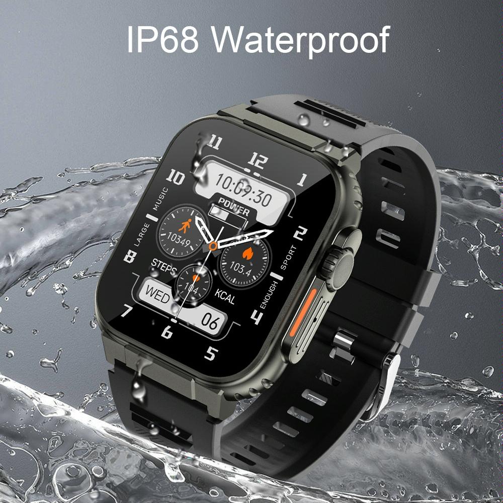 Ip68 Waterproof Bluetooth Smart Watch Health Monitor - Black 4