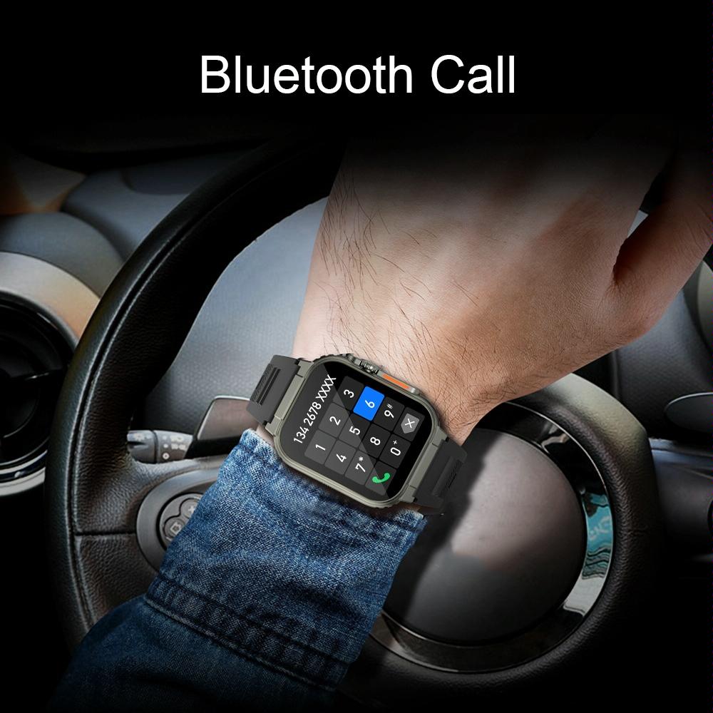 Ip68 Waterproof Bluetooth Smart Watch Health Monitor - Black 10