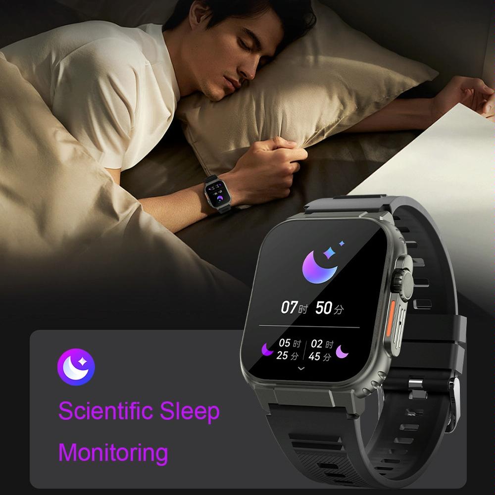 Ip68 Waterproof Bluetooth Smart Watch Health Monitor - Black 12