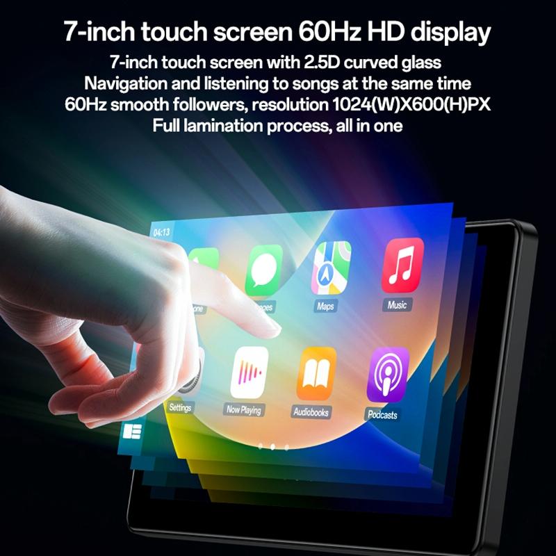 7 Inch Carplay Portable Car Video Navigation - Black 9