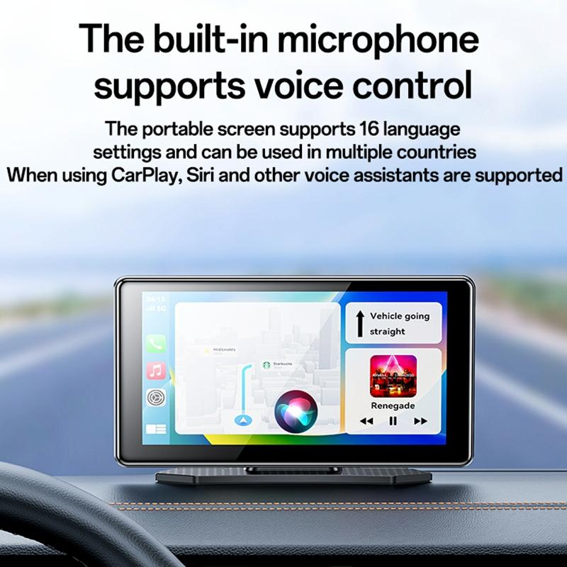 7 Inch Carplay Portable Car Video Navigation - Black 12