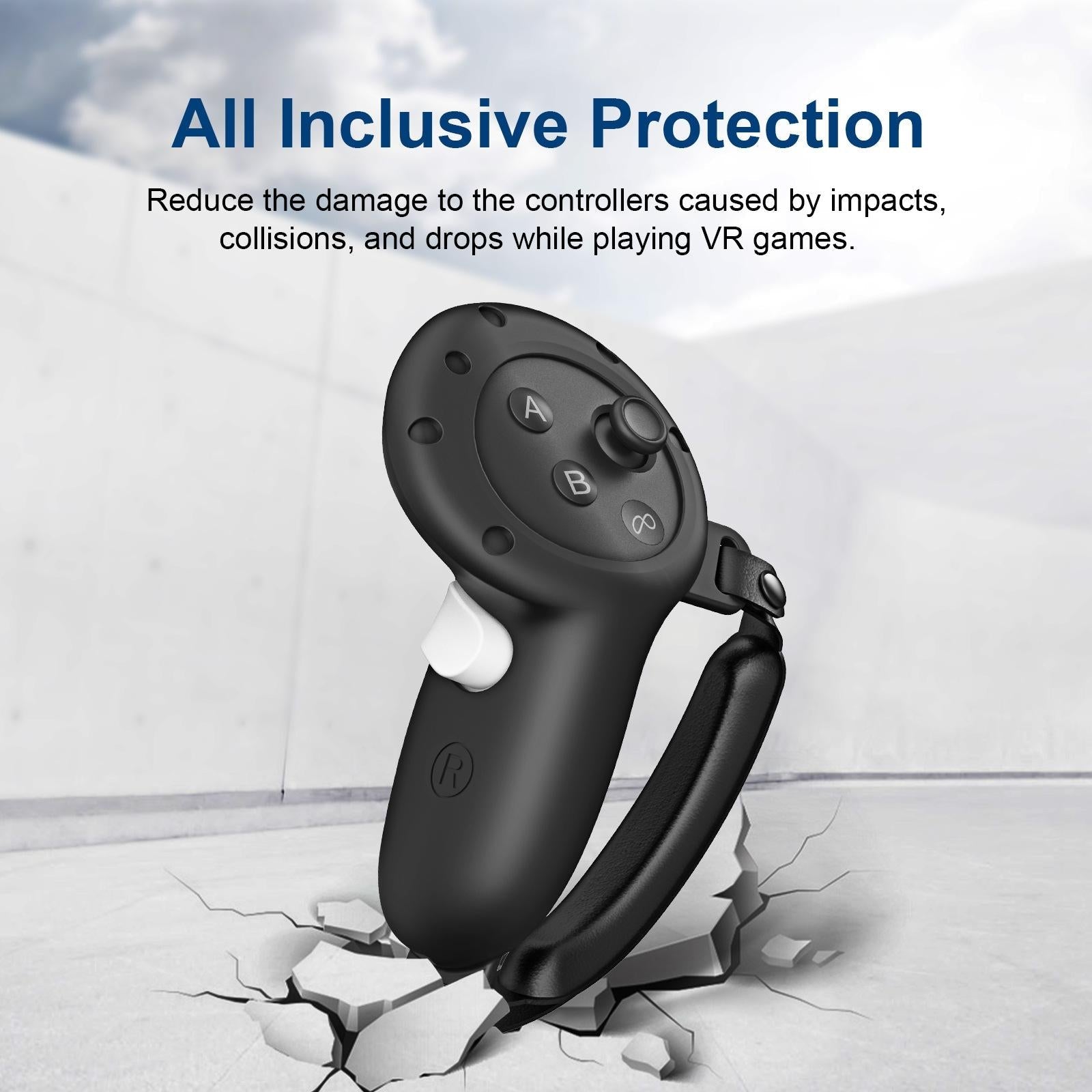 Meta Quest 3 Silicone Vr Cover - Light Grey 5