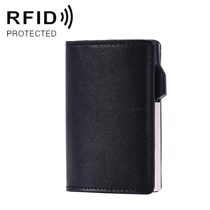 Crazy Horse Rfid Blocking Card Holder - Pu Leather 3
