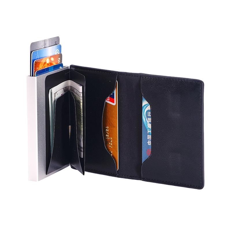 Crazy Horse Rfid Blocking Card Holder - Pu Leather 6