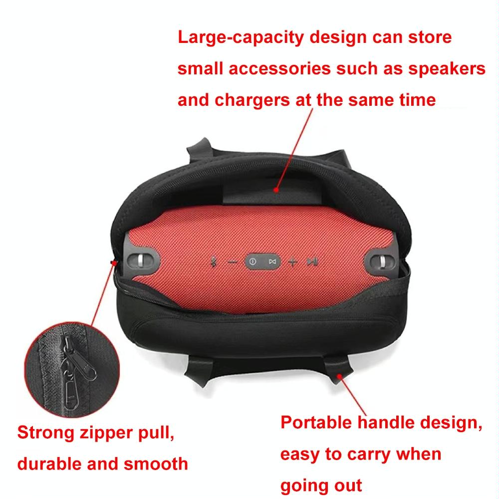 Protective Soft Case for Jbl Xtreme 3 / 4 Smart Speaker - Black Handbag 6